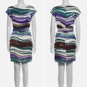 Loro Piana Silk Printed Dress with Belt